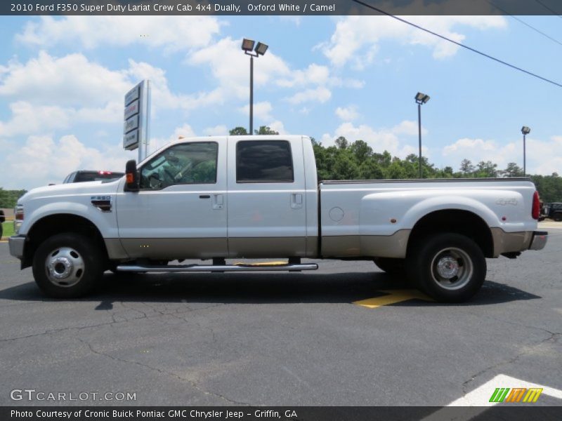 Oxford White / Camel 2010 Ford F350 Super Duty Lariat Crew Cab 4x4 Dually
