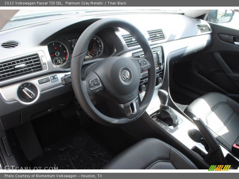 Platinum Gray Metallic / Titan Black 2013 Volkswagen Passat TDI SEL