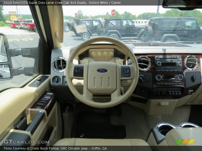 Oxford White / Camel 2010 Ford F350 Super Duty Lariat Crew Cab 4x4 Dually
