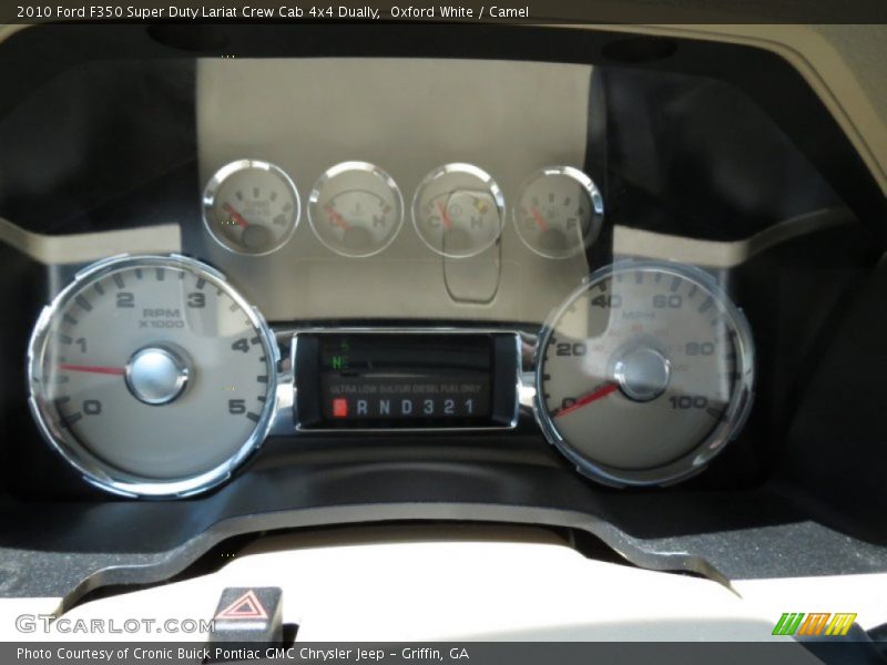 Oxford White / Camel 2010 Ford F350 Super Duty Lariat Crew Cab 4x4 Dually