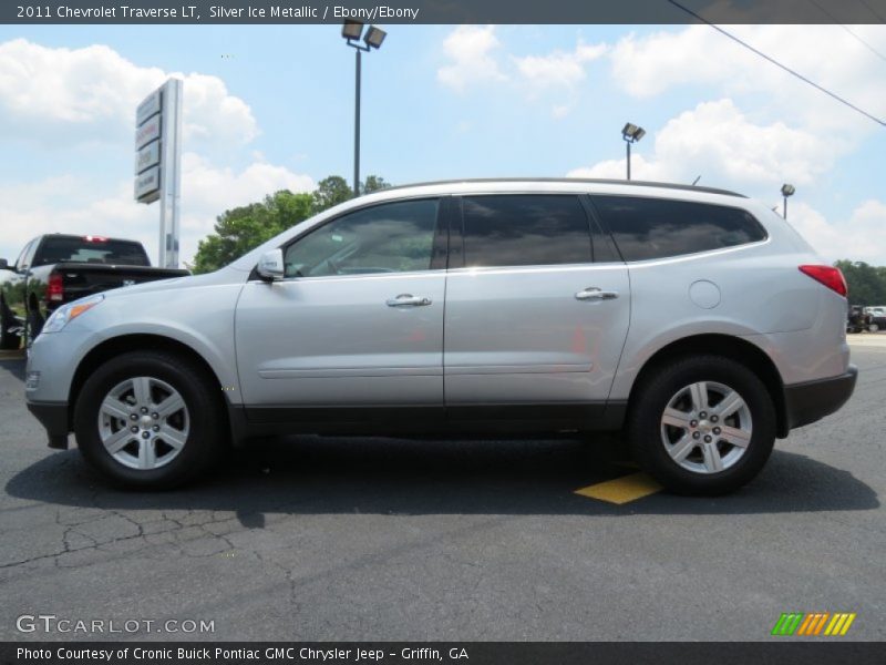 Silver Ice Metallic / Ebony/Ebony 2011 Chevrolet Traverse LT