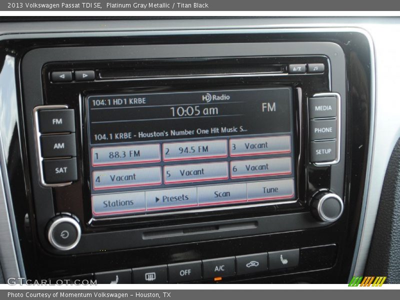 Platinum Gray Metallic / Titan Black 2013 Volkswagen Passat TDI SE