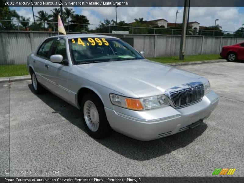 Silver Frost Metallic / Light Graphite 2001 Mercury Grand Marquis LS