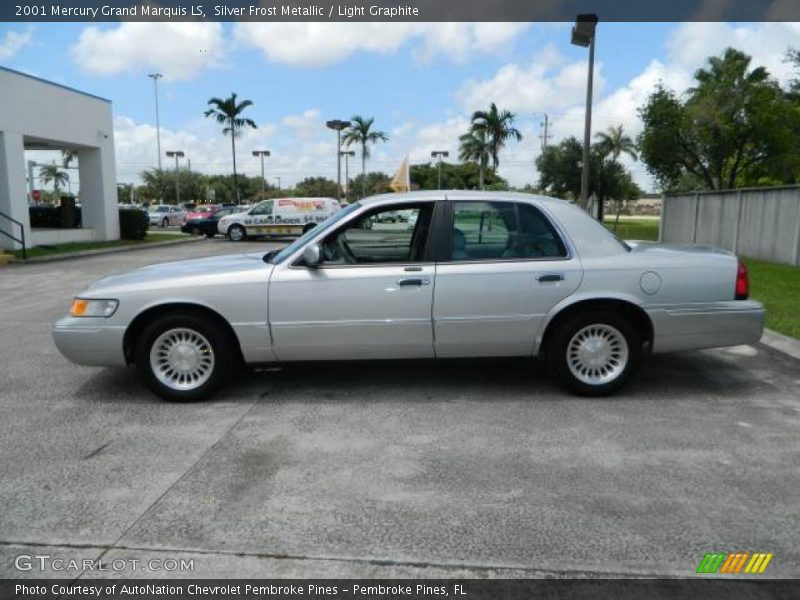 Silver Frost Metallic / Light Graphite 2001 Mercury Grand Marquis LS