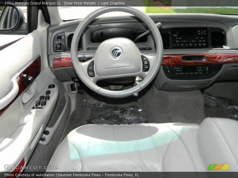 Silver Frost Metallic / Light Graphite 2001 Mercury Grand Marquis LS