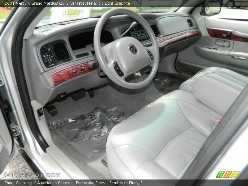 Silver Frost Metallic / Light Graphite 2001 Mercury Grand Marquis LS