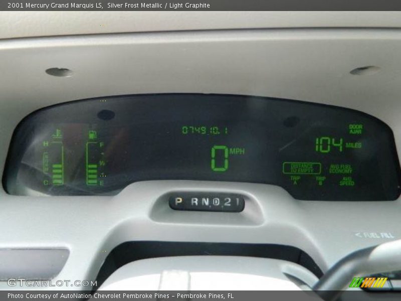 Silver Frost Metallic / Light Graphite 2001 Mercury Grand Marquis LS