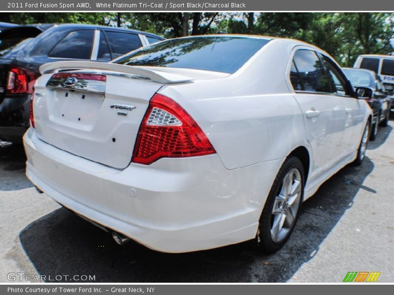 White Platinum Tri-Coat / Sport Black/Charcoal Black 2011 Ford Fusion Sport AWD