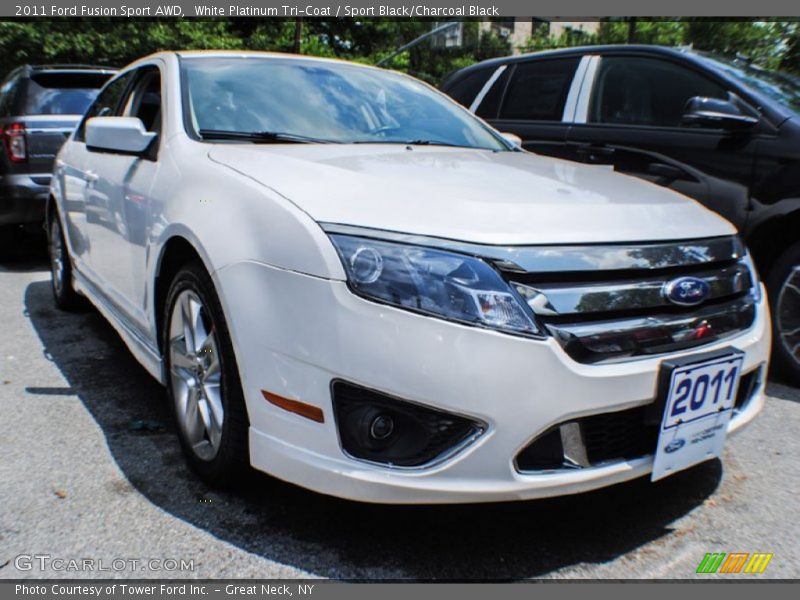 White Platinum Tri-Coat / Sport Black/Charcoal Black 2011 Ford Fusion Sport AWD