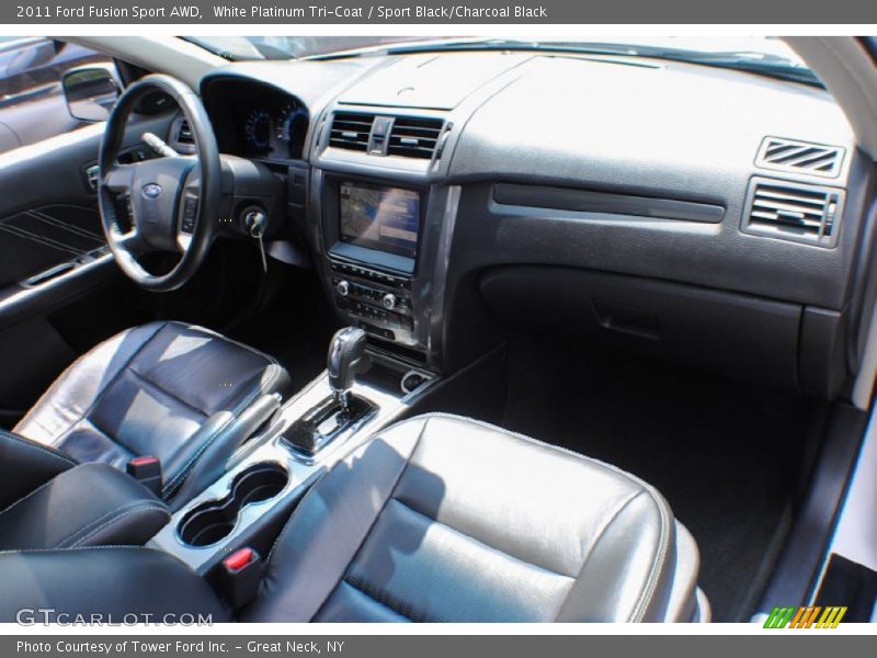 White Platinum Tri-Coat / Sport Black/Charcoal Black 2011 Ford Fusion Sport AWD