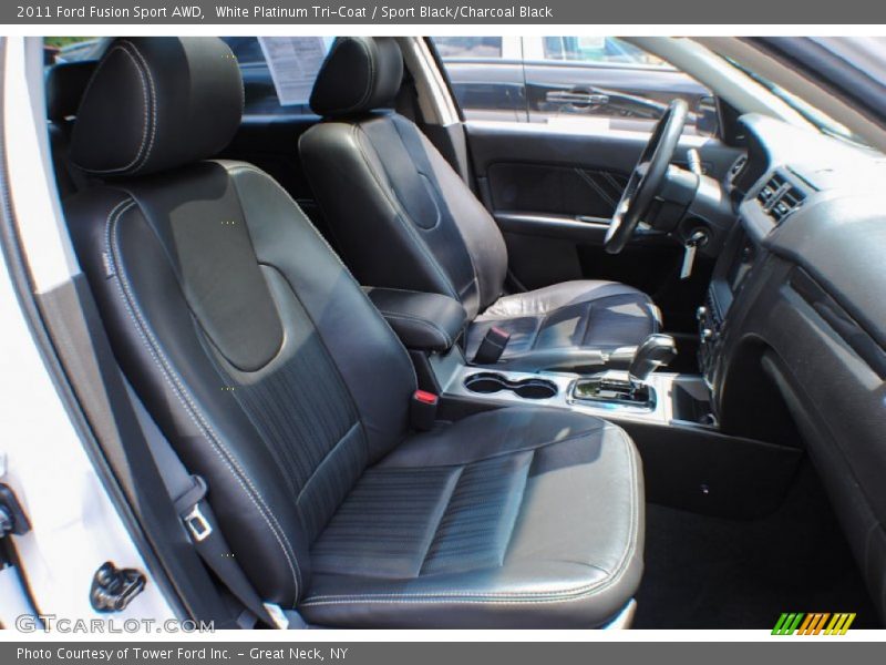 White Platinum Tri-Coat / Sport Black/Charcoal Black 2011 Ford Fusion Sport AWD