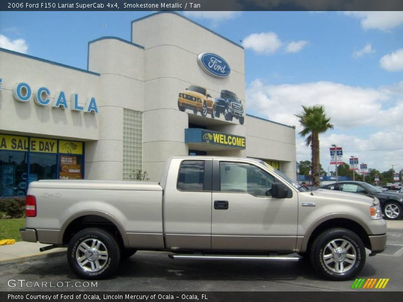 Smokestone Metallic / Tan 2006 Ford F150 Lariat SuperCab 4x4