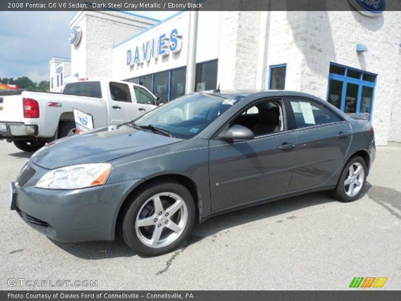 Dark Steel Gray Metallic / Ebony Black 2008 Pontiac G6 V6 Sedan