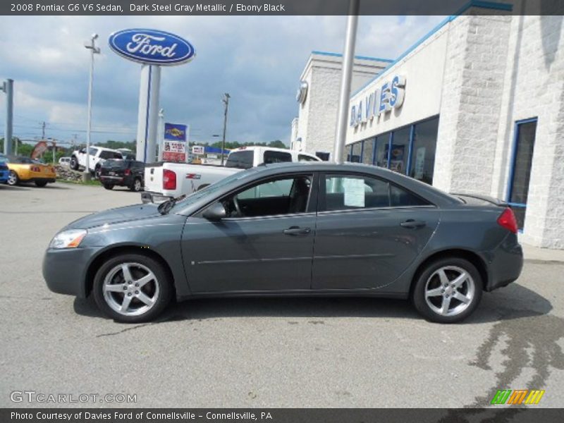 Dark Steel Gray Metallic / Ebony Black 2008 Pontiac G6 V6 Sedan