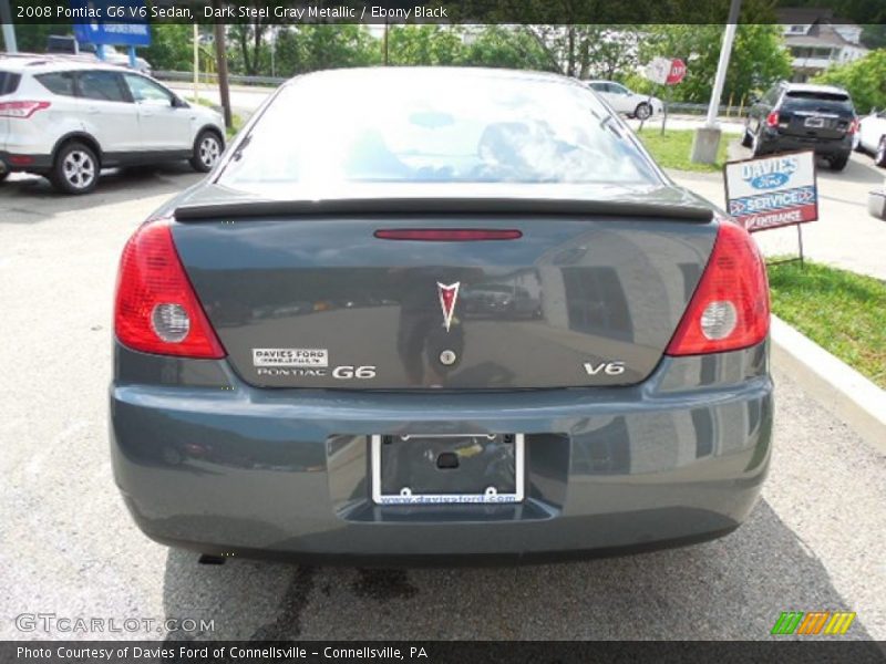Dark Steel Gray Metallic / Ebony Black 2008 Pontiac G6 V6 Sedan