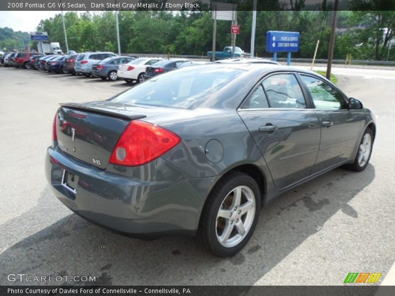 Dark Steel Gray Metallic / Ebony Black 2008 Pontiac G6 V6 Sedan