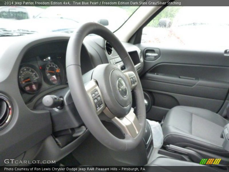 True Blue Pearl / Freedom Edition Dark Slate Gray/Silver Stitching 2014 Jeep Patriot Freedom Edition 4x4
