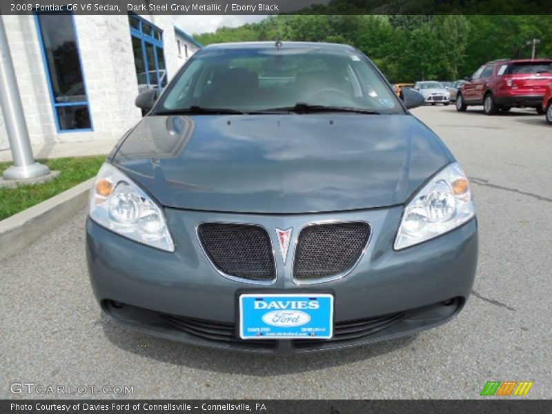 Dark Steel Gray Metallic / Ebony Black 2008 Pontiac G6 V6 Sedan