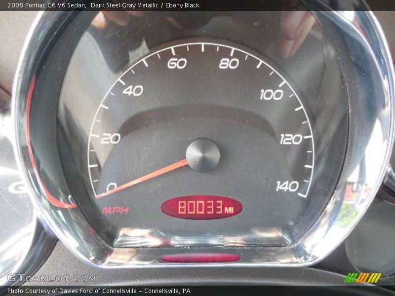 Dark Steel Gray Metallic / Ebony Black 2008 Pontiac G6 V6 Sedan
