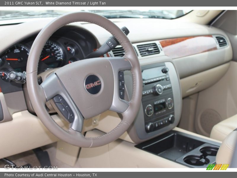 White Diamond Tintcoat / Light Tan 2011 GMC Yukon SLT
