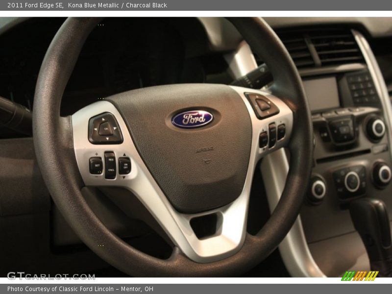 Kona Blue Metallic / Charcoal Black 2011 Ford Edge SE
