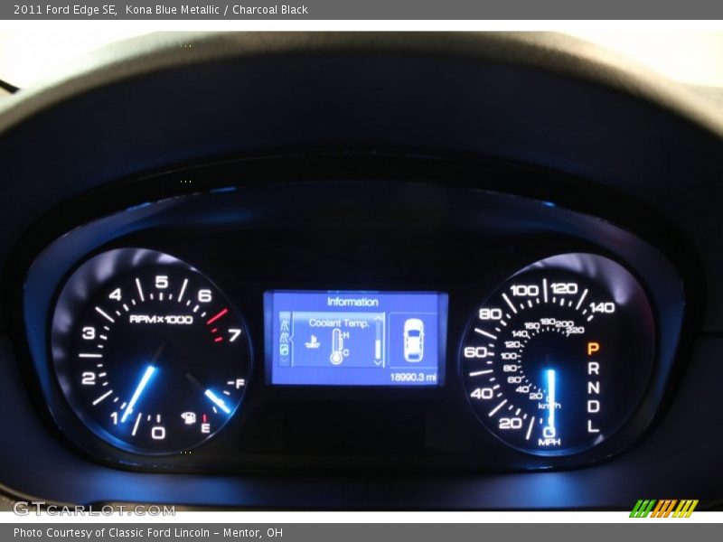 Kona Blue Metallic / Charcoal Black 2011 Ford Edge SE