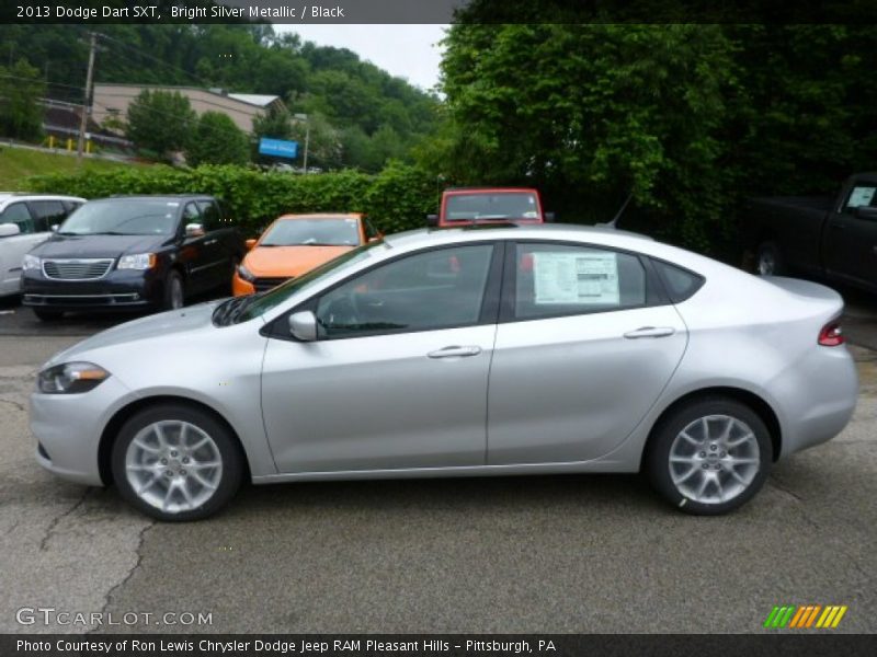 Bright Silver Metallic / Black 2013 Dodge Dart SXT