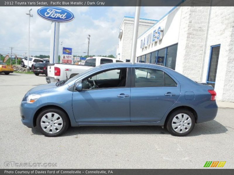 Pacific Blue Metallic / Dark Gray 2012 Toyota Yaris Sedan