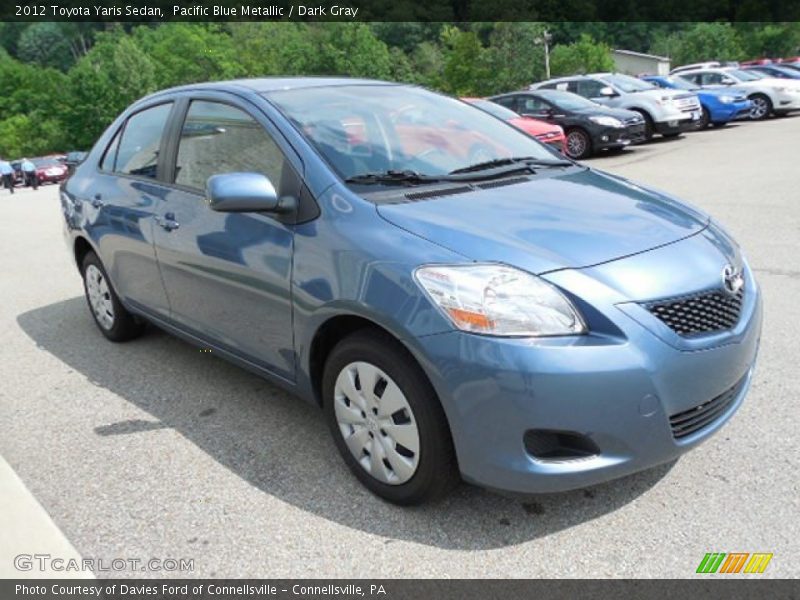 Pacific Blue Metallic / Dark Gray 2012 Toyota Yaris Sedan