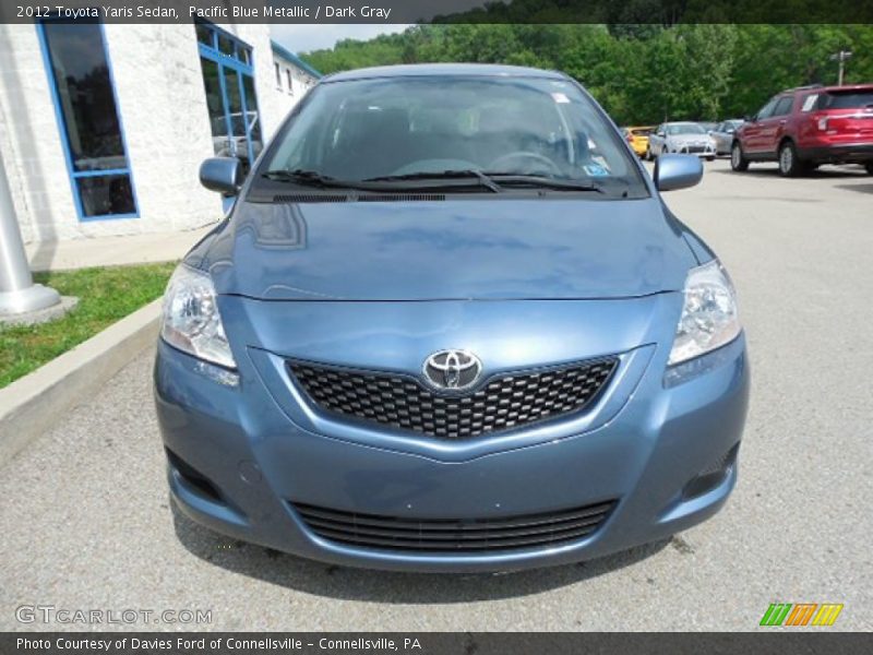 Pacific Blue Metallic / Dark Gray 2012 Toyota Yaris Sedan