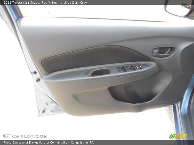 Pacific Blue Metallic / Dark Gray 2012 Toyota Yaris Sedan