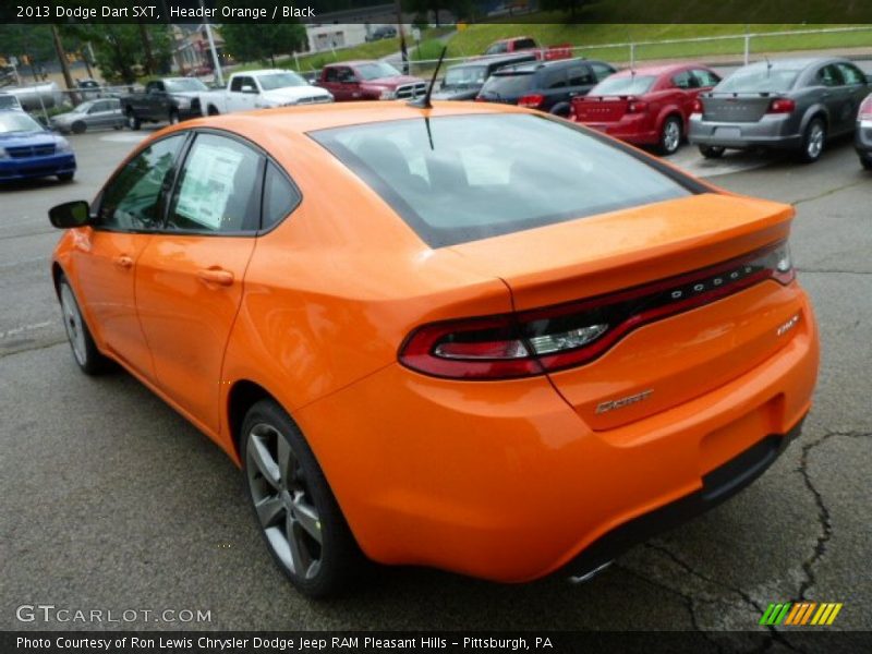 Header Orange / Black 2013 Dodge Dart SXT
