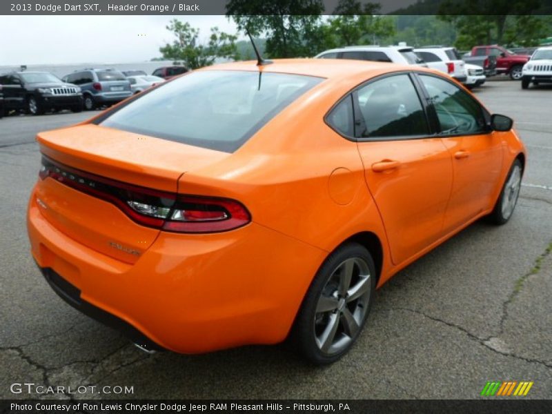 Header Orange / Black 2013 Dodge Dart SXT