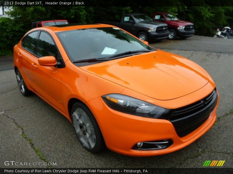 Header Orange / Black 2013 Dodge Dart SXT