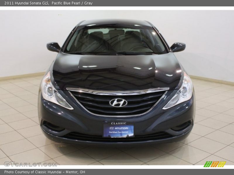 Pacific Blue Pearl / Gray 2011 Hyundai Sonata GLS