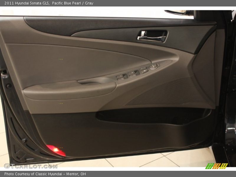 Pacific Blue Pearl / Gray 2011 Hyundai Sonata GLS