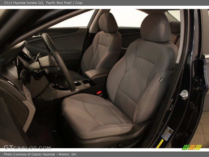 Pacific Blue Pearl / Gray 2011 Hyundai Sonata GLS