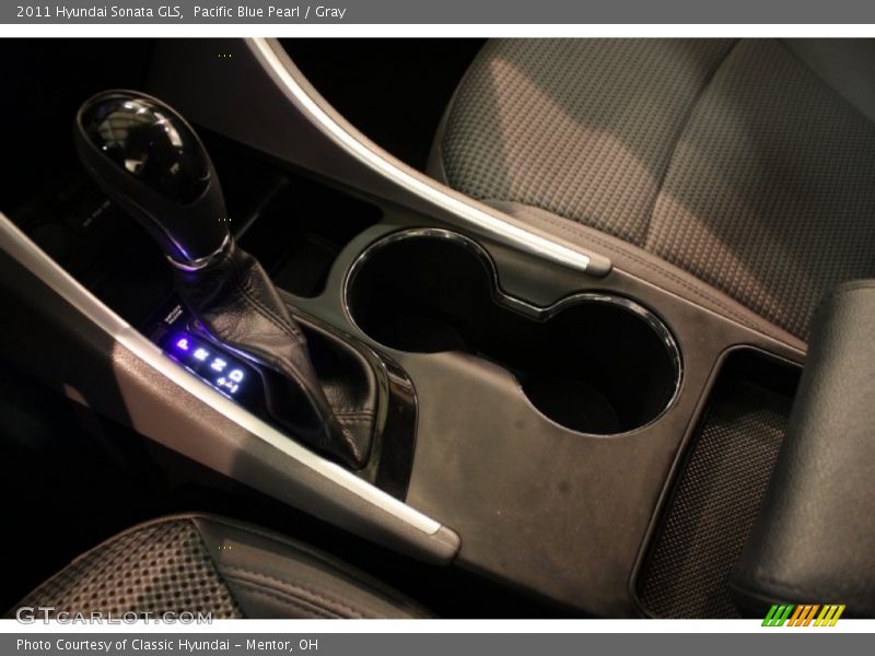 Pacific Blue Pearl / Gray 2011 Hyundai Sonata GLS