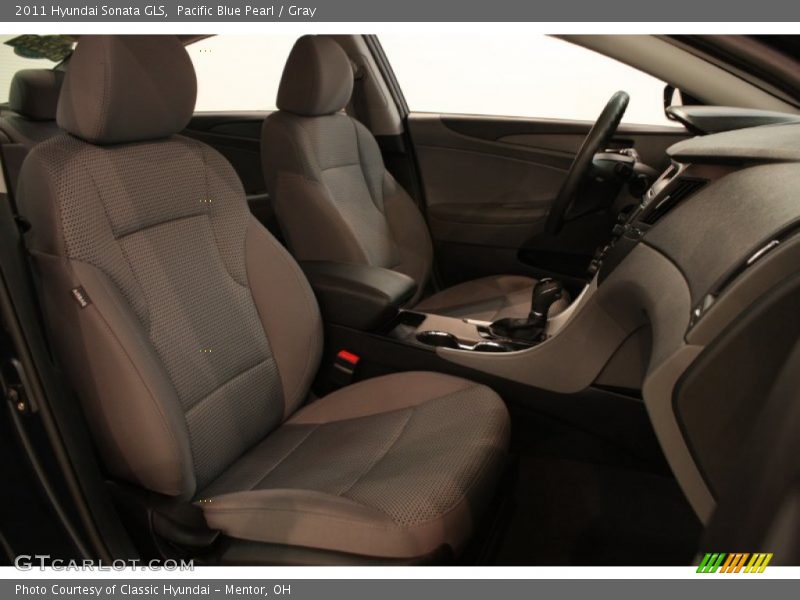 Pacific Blue Pearl / Gray 2011 Hyundai Sonata GLS