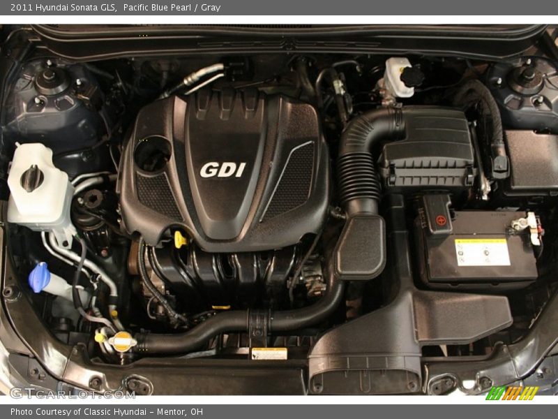 Pacific Blue Pearl / Gray 2011 Hyundai Sonata GLS