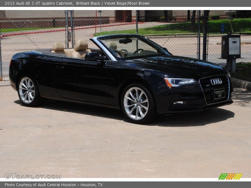 Brilliant Black / Velvet Beige/Moor Brown 2013 Audi A5 2.0T quattro Cabriolet