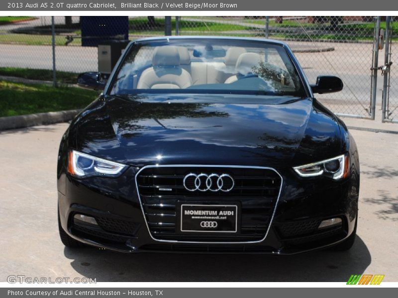 Brilliant Black / Velvet Beige/Moor Brown 2013 Audi A5 2.0T quattro Cabriolet
