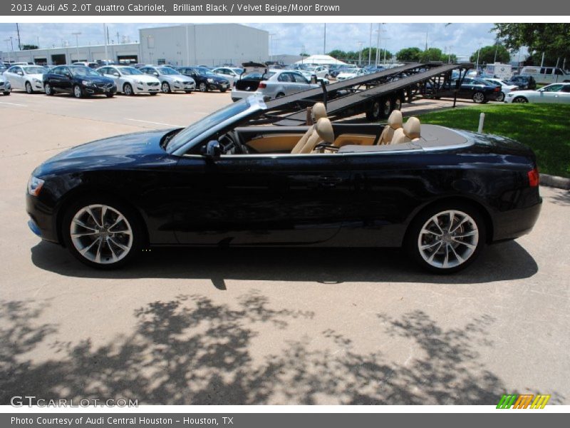 Brilliant Black / Velvet Beige/Moor Brown 2013 Audi A5 2.0T quattro Cabriolet