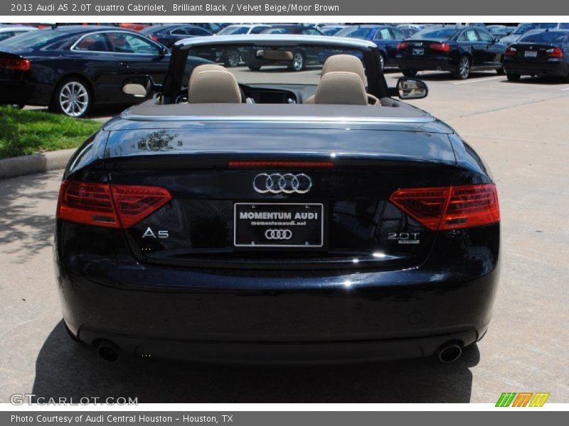 Brilliant Black / Velvet Beige/Moor Brown 2013 Audi A5 2.0T quattro Cabriolet