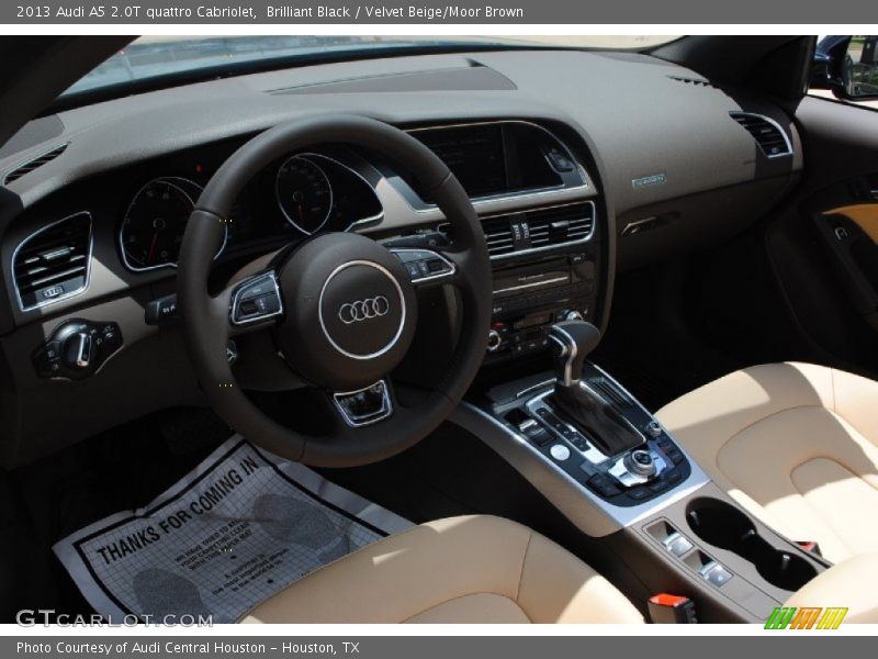 Brilliant Black / Velvet Beige/Moor Brown 2013 Audi A5 2.0T quattro Cabriolet