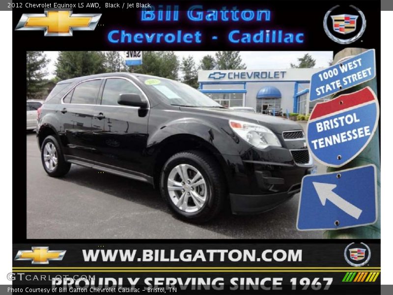 Black / Jet Black 2012 Chevrolet Equinox LS AWD