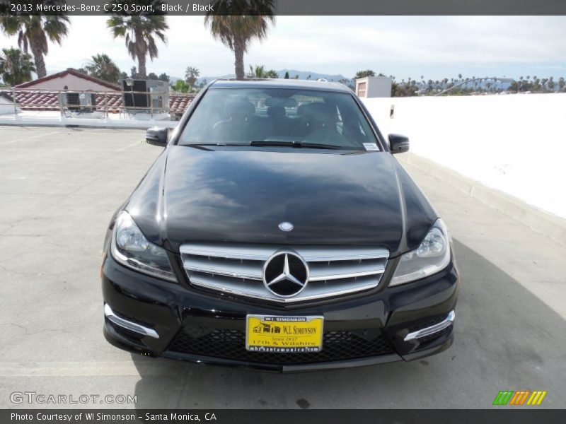 Black / Black 2013 Mercedes-Benz C 250 Sport