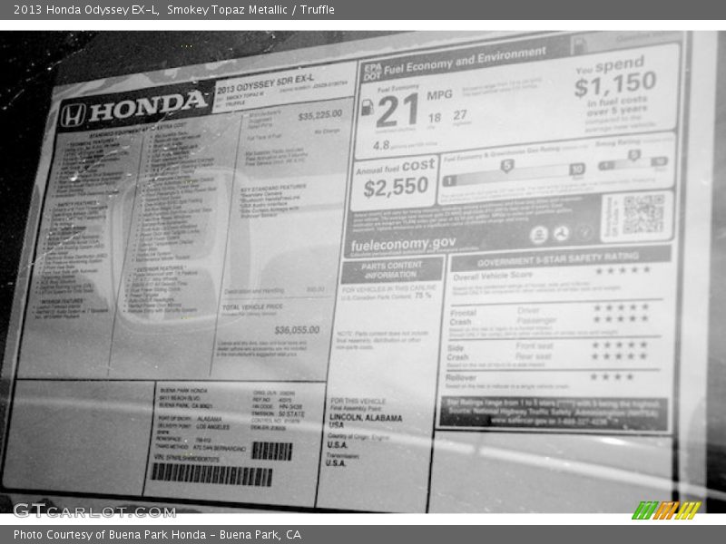 Smokey Topaz Metallic / Truffle 2013 Honda Odyssey EX-L