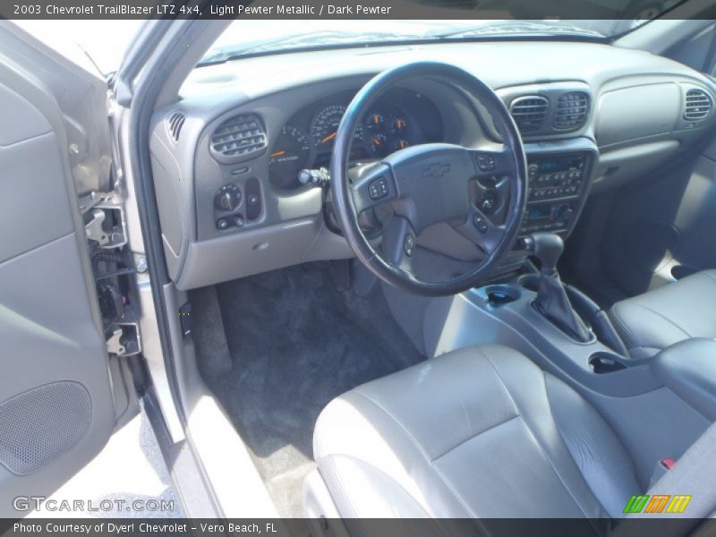 Light Pewter Metallic / Dark Pewter 2003 Chevrolet TrailBlazer LTZ 4x4