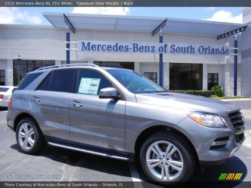 Palladium Silver Metallic / Black 2013 Mercedes-Benz ML 350 4Matic